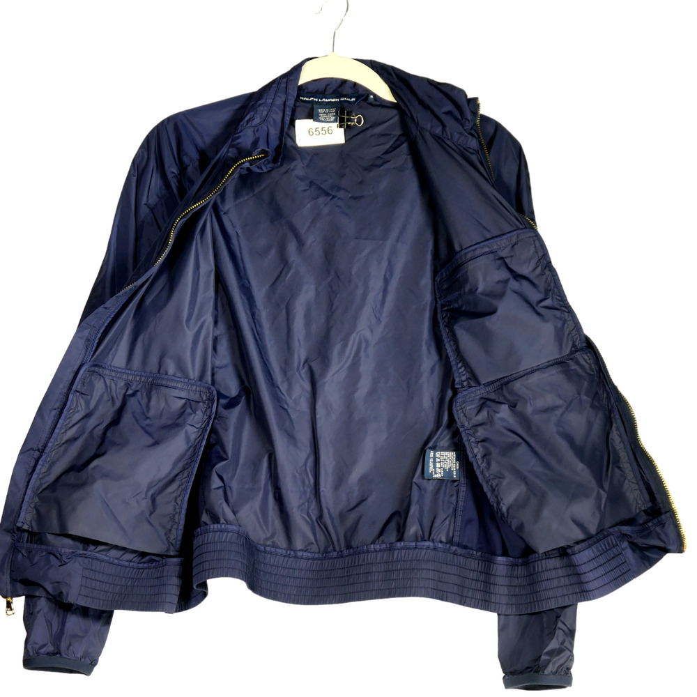 Ralph Lauren Golf Windbreaker Womens Small Blue Gold Zippers Full Zip Jacket - Picture 7 of 11